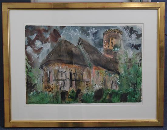 § John Piper (1903-1992) Hales, Norfolk, 15.25 x 22.75in.